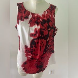 Tahari abstract blouse - large